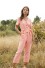 Damen-Sommeroverall mit Knöpfen rosa