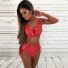 Damen-Spitzenbikini J2378 rot