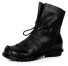 Damen-Stiefeletten aus Kunstleder J2370 schwarz