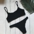 Damen-Strickbikini im brasilianischen Stil J3266 schwarz