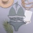 Damen-Strickbikini P788 grau