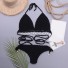 Damen-Strickbikini P788 schwarz