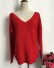 Damen-Strickpullover A2976 rot