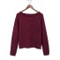 Damen-Strickpullover B42 weinrot