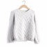 Damen-Strickpullover J2859 hellgrau