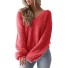 Damen-Strickpullover mit Einfassung G380 rot