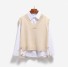 Damen-Strickweste P1490 beige