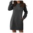 Damen-Sweatkleid B37 dunkelgrau