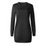 Damen-Sweatshirt-Kleid A9 schwarz