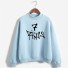 Damen-Sweatshirt mit A65-Aufdruck hellblau