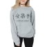 Damen-Sweatshirt mit Blumen A7 grau