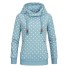 Damen-Sweatshirt mit Herzen blau