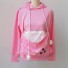 Damen-Sweatshirt mit Kängurutasche rosa