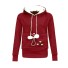 Damen-Sweatshirt mit Kängurutasche rot