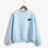 Damen-Sweatshirt mit Katze hellblau