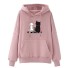 Damen-Sweatshirt mit Katzen rosa