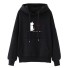 Damen-Sweatshirt mit Katzen schwarz