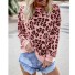 Damen-Sweatshirt mit Leopardenmuster A49 rosa