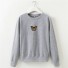 Damen-Sweatshirt mit Schmetterling grau