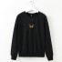 Damen-Sweatshirt mit Schmetterling schwarz