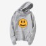 Damen-Sweatshirt mit Smiley-Aufdruck grau