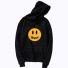 Damen-Sweatshirt mit Smiley-Aufdruck schwarz