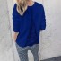 Damen-Sweatshirt mit Spitze B12 blau