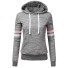 Damen-Sweatshirt mit Streifen grau