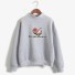 Damen-Sweatshirt mit Sushi-Motiv grau