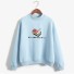 Damen-Sweatshirt mit Sushi-Motiv hellblau