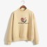 Damen-Sweatshirt mit Sushi-Motiv hellgelb