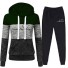 Damen-Sweatshirt und Jogginghose B887 dunkelgrün