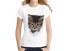 Damen-T-Shirt 3D mit einer Katze J539 2