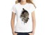 Damen-T-Shirt 3D mit einer Katze J539 3