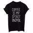 Damen-T-Shirt für Kaffeeliebhaber J1792 schwarz