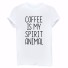 Damen-T-Shirt für Kaffeeliebhaber J1792 weiß