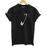 Damen-T-Shirt mit Aufdruck B191 schwarz