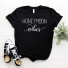 Damen-T-Shirt mit Aufdruck Honeymoon schwarz