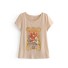 Damen-T-Shirt mit B378-Aufdruck beige