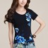 Damen-T-Shirt mit Blumen B369 4