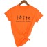 Damen-T-Shirt mit Blumen orange