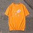 Damen-T-Shirt mit Blumendruck A1303 orange