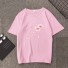 Damen-T-Shirt mit Blumendruck A1303 rosa