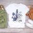 Damen-T-Shirt mit Blumendruck B374 15