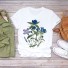 Damen-T-Shirt mit Blumendruck B374 16