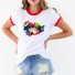 Damen-T-Shirt mit buntem Aufdruck B391 3