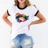 Damen-T-Shirt mit buntem Aufdruck B391 6