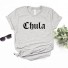 Damen-T-Shirt mit Chula-Aufdruck grau