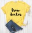 Damen-T-Shirt mit der Aufschrift A344 gelb