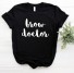 Damen-T-Shirt mit der Aufschrift A344 schwarz